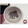Image 4 : RCM Canada 2012 : Twenty-Five Cent Coloured Coin : Prehistoric Creatures : Pachyrhinosaurus Lakustai