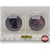 Image 2 : RCM Canada $8 Fine Silver Coins (2 Pack) : - 2013 Polar Bear (1-1/2oz) (.9999) (No COA) - 2014 Timer