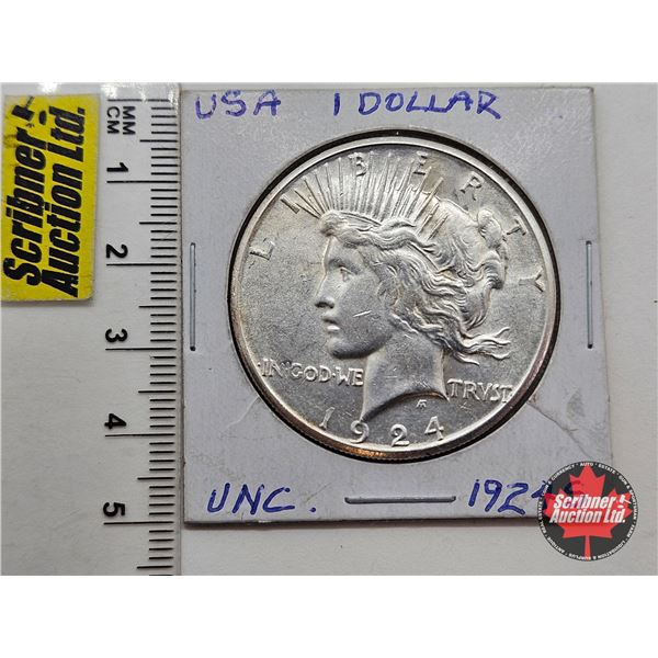 USA Peace Dollar 1924S
