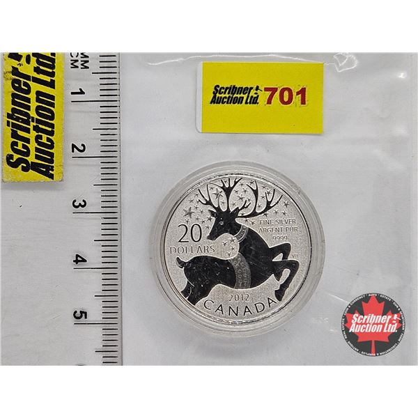 RCM Canada 2012 $20 Fine Silver Coin : Magical Reindeer (99.99%) (No COA)