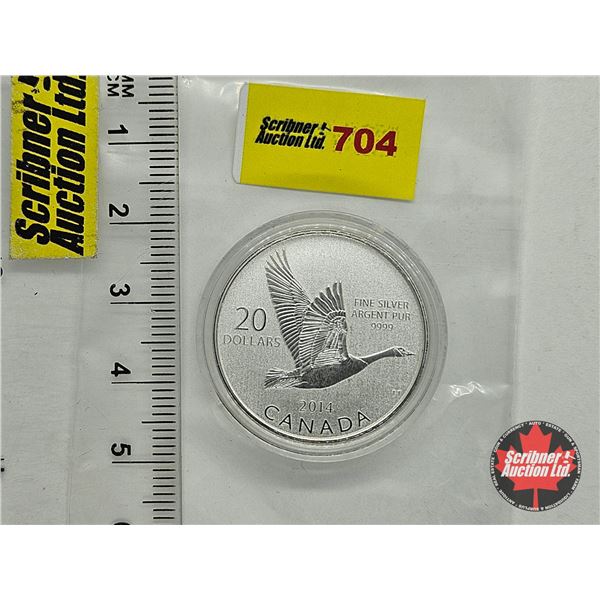 RCM Canada 2014 $20 Fine Silver : Canada Goose (99.99%) (No COA)