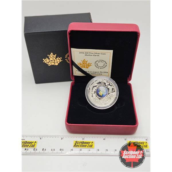 RCM Canada 2016 : $20 Fine Silver Coin : Mother Earth (COA #1717) (99.99%)
