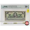 Image 1 : Bank of Canada $1 Bill 1937 : Osborne/Towers #EA5719548 (PMG Certified : Very Fine 20)