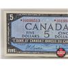 Image 2 : Canada $5 Bill 1954 *Replacement : Beattie/Rasminsky # *VS0199513