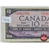 Image 2 : Canada $10 Bill 1954 *Replacement : Beattie/Rasminsky # *BD0412788