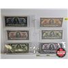 Image 1 : Bank of Canada Bills (6) :  - $50 : Gordon/Towers #BH2302203 - $20 : Gordon/Towers #CE3295051 - $10 