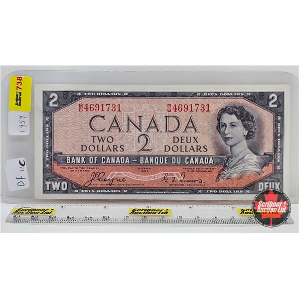 Canada $2 Bill 1954DF "Devil's Face" : Coyne/Towers #BB4691731