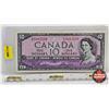 Image 1 : Canada $10 Bill 1954DF "Devil's Face" : Beattie/Coyne #HD3043599