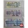 Image 3 : Canada Bills Bird Series (7) : - $1000 : Bonin/Thiessen #EKA3100167 - $100 : Thiessen/Crow #BJC01066