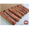 Image 2 : BULK LOT : CANADA PENNY COLLECTION (43 ROLLS) : 1940's - 1990's (Weighs 6.5kg)