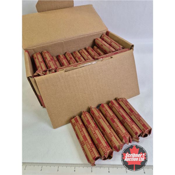 BULK LOT : CANADA PENNY COLLECTION (50 ROLLS) : 1970's - 2000's (Weighs 7kg)
