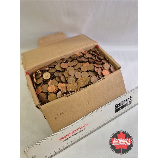 BULK LOT : CANADA PENNY COLLECTION (Loose) : 1960's - 1990's (Weighs 7.1kg)