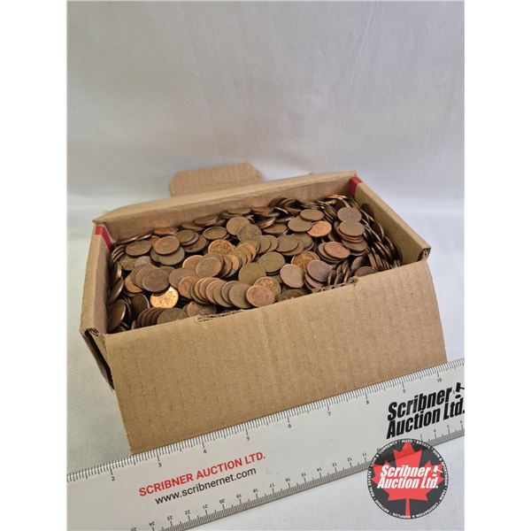 BULK LOT : CANADA PENNY COLLECTION (Loose) : 1970's - 1990's (Weighs 6.9kg)
