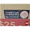 Image 2 : UNOPENED RCM Case Lot : Canada's Last One Cent 2012 : Copper Plated Zinc Variety : Original 50 Roll 