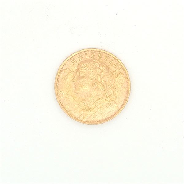 1935 Switzerland 20 Francs Vreneli Gold Coin