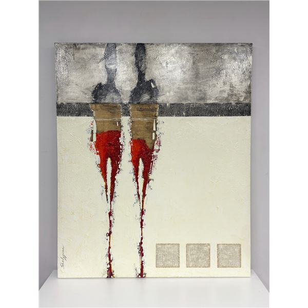 Svetlana Shalygina (Russian-American, 1973-2023), Mixed Media on Canvas, When Skies Are Grey, Signed