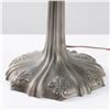 Image 2 : Art Deco Style Table Lamp with Blue Slag Glass Shade