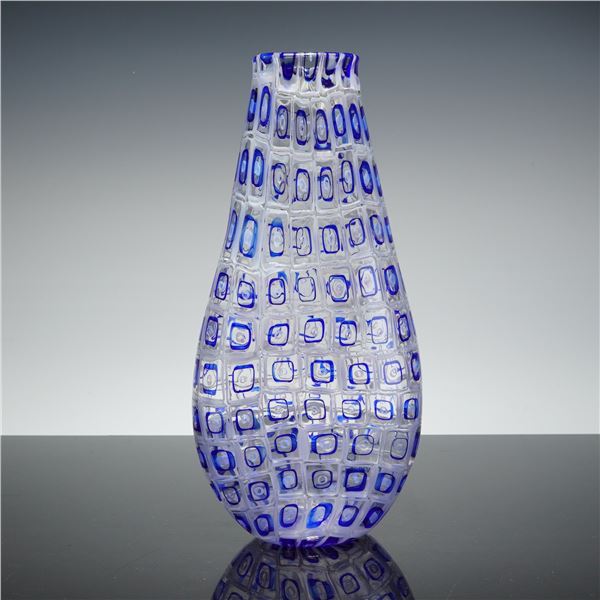 Murano Tesserae Murrine Art Glass Vase