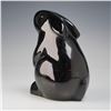 Image 2 : Baccarat Black Crystal Sitting Rabbit Paperweight