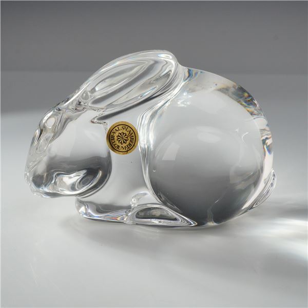 Val Saint Lambert De Sousa Molded Crystal Rabbit Paperweight