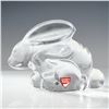 Image 1 : Orrefors Molded Crystal Rabbit and Bunny Figurine