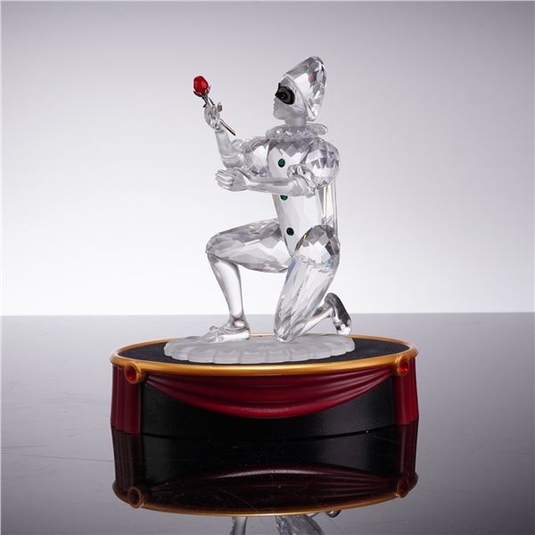 Swarovski 2001 SCS Annual Edition Masquerade Figurine, Harlequin with Display Stand