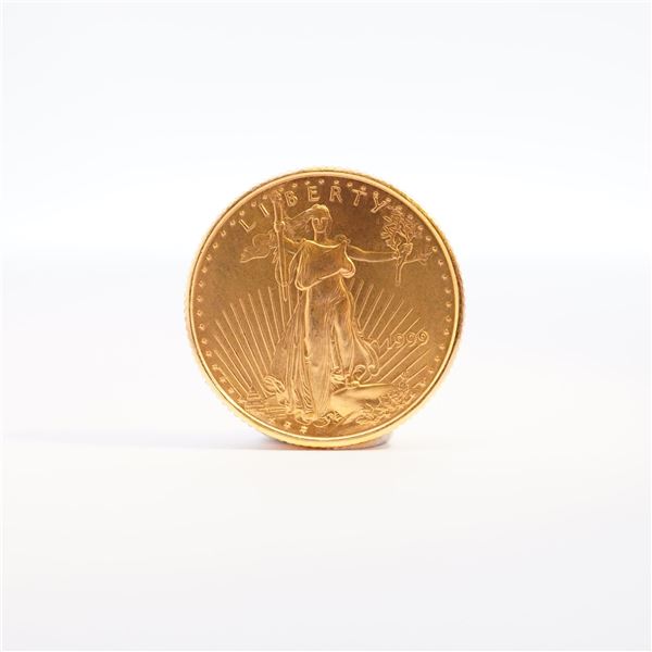 1999 1/10 Fine Gold $5 American Gold Eagle Coin