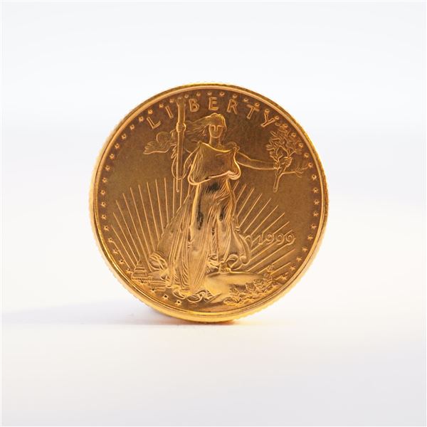 1999 1/10 Fine Gold $5 American Gold Eagle Coin