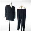 Image 1 : Armani Collezioni Men's Double Breasted Black Wool Suit
