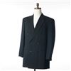 Image 3 : Armani Collezioni Men's Double Breasted Black Wool Suit