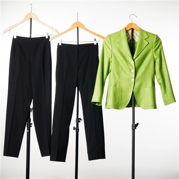 3pc Designer Apparel Lot Including Jil Sander and Piazza Sempione Trousers and Oggi Blazer