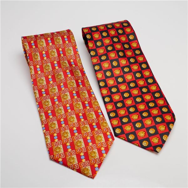 2pc Gianni Versace Silk Neckties