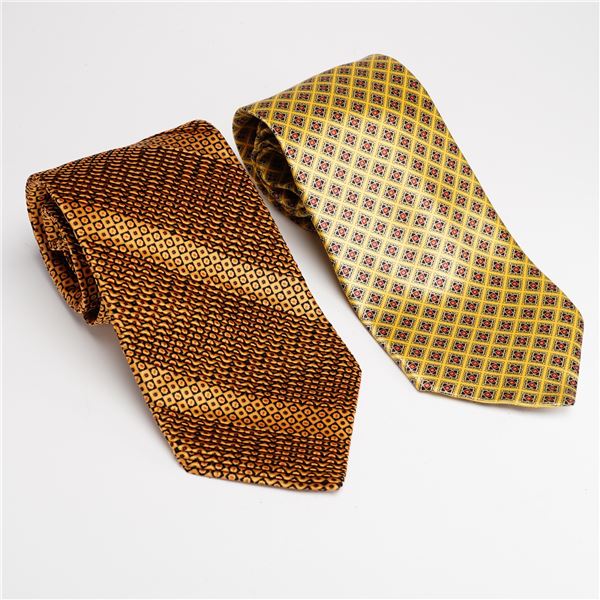 2pc Stefano Ricci Silk Ties with Neiman Marcus Tags
