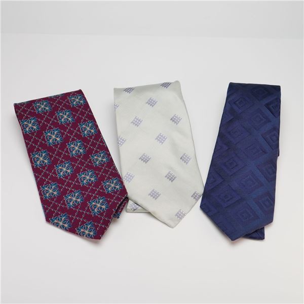 3pc Giorgio Armani and Armani Collezioni Silk Neckties