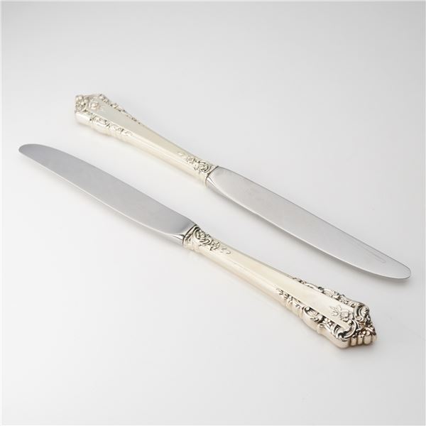 2pc Lunt Sterling Silver and Stainless Steel Knives, Rondelay