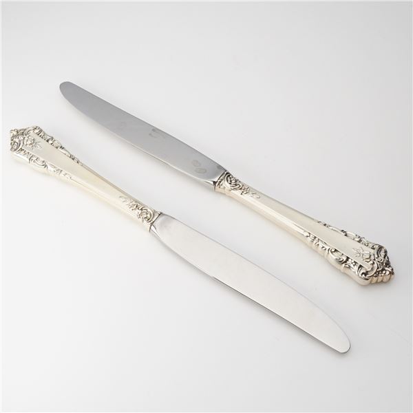 2pc Lunt Sterling Silver and Stainless Steel Knives, Rondelay