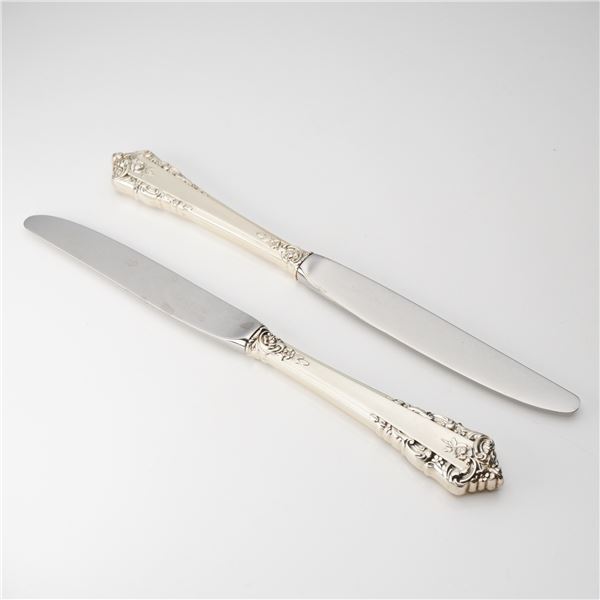 2pc Lunt Sterling Silver and Stainless Steel Knives, Rondelay