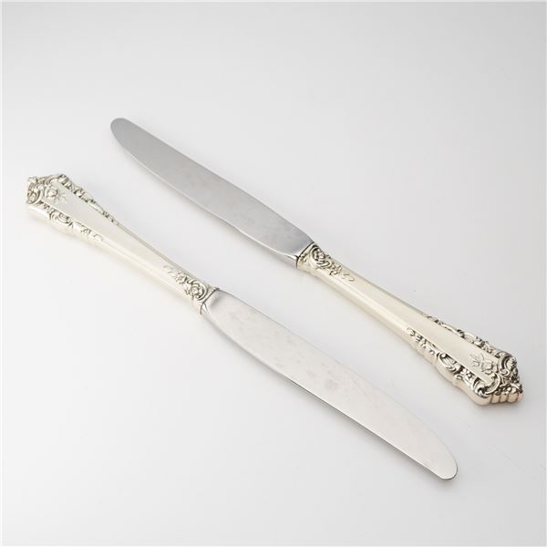 2pc Lunt Sterling Silver and Stainless Steel Knives, Rondelay