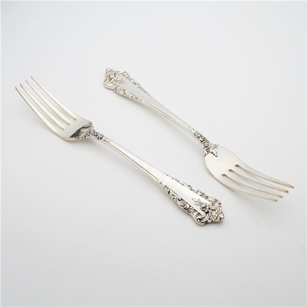 2pc Lunt Sterling Silver Dinner Forks, Rondelay
