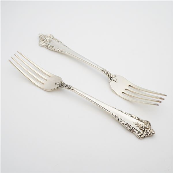 2pc Lunt Sterling Silver Forks, Rondelay