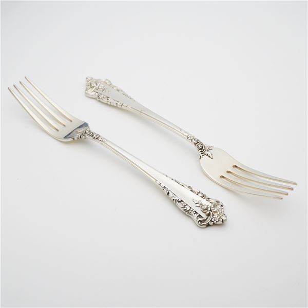 2pc Lunt Sterling Silver Forks, Rondelay