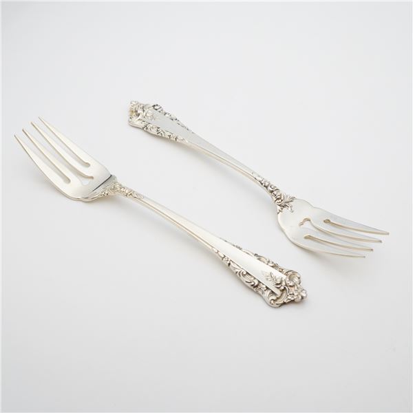 2pc Lunt Sterling Silver Forks, Rondelay