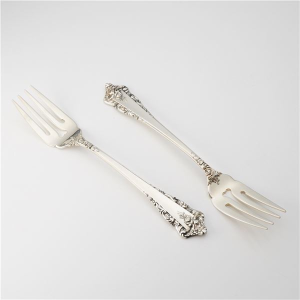 2pc Lunt Sterling Silver Forks, Rondelay