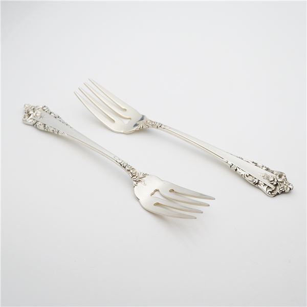 2pc Lunt Sterling Silver Salad Forks, Rondelay