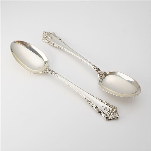 2pc Lunt Sterling Silver Spoons, Rondelay