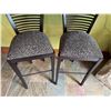 Image 2 : Qty 2 Adriana Hoyos Equador CoCo Barstools w/ Norbar Leopard Upholstered Seats (1 cracked) 44"H