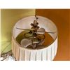 Image 4 : Metal Table Lamp w/ Leaf Base & White Shade 11" Dia, 26"H
