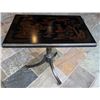 Image 1 : Theodore Alexander Lacquer Table w/ Pedestal Base &  Landscape Scene made in Vietnam 28" x 18" x 30"
