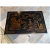 Image 2 : Theodore Alexander Lacquer Table w/ Pedestal Base &  Landscape Scene made in Vietnam 28" x 18" x 30"