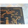 Image 5 : Theodore Alexander Lacquer Table w/ Pedestal Base &  Landscape Scene made in Vietnam 28" x 18" x 30"